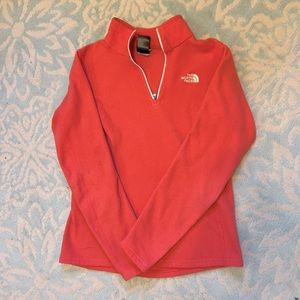 Pink/coral Northface fleece 3/4 zip
